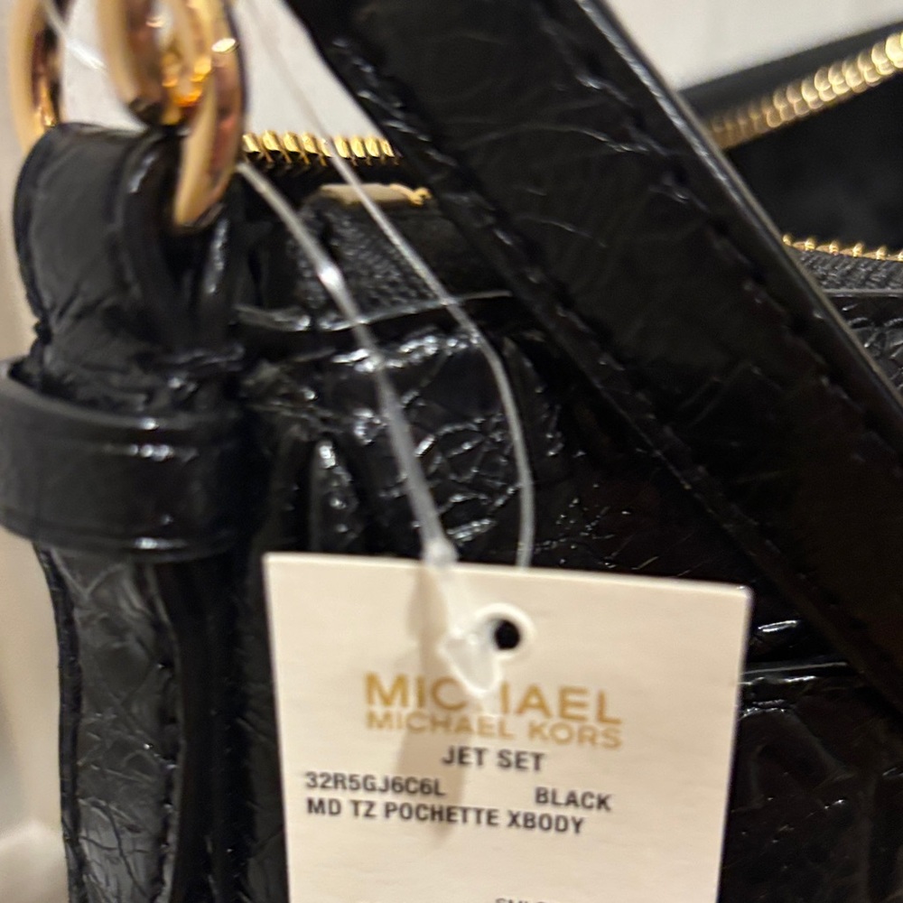 Michael Kors Embossed Black Crossbody Bag - Picture 7 of 8